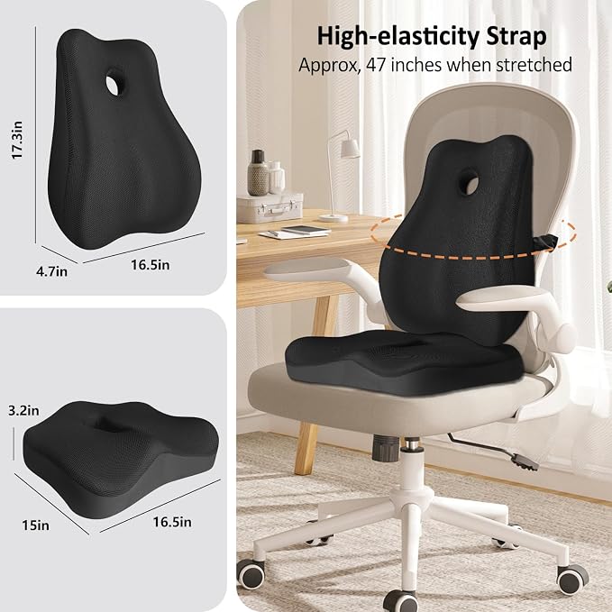 Seat Cushion, Lumbar Support Pillow - Image 3