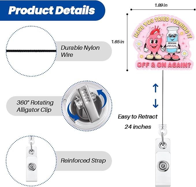 Have You Tried Turning It Off & On Again Funny Nurse Badge Reel, Cute - Image 3