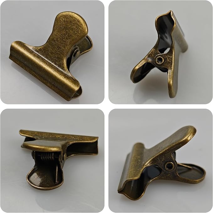 30Pcs 31mm Metal Binder Clips, Mini Bulldog Paper Clamps Bull Clips, Hinge Clips - Image 3
