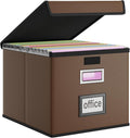Faux Leather File Organizer Box by Huolewa