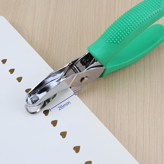 1/4 Inch Heart Shaped Hole Puncher, Handheld Single Hole Paper Punch, One Hole - Image 4
