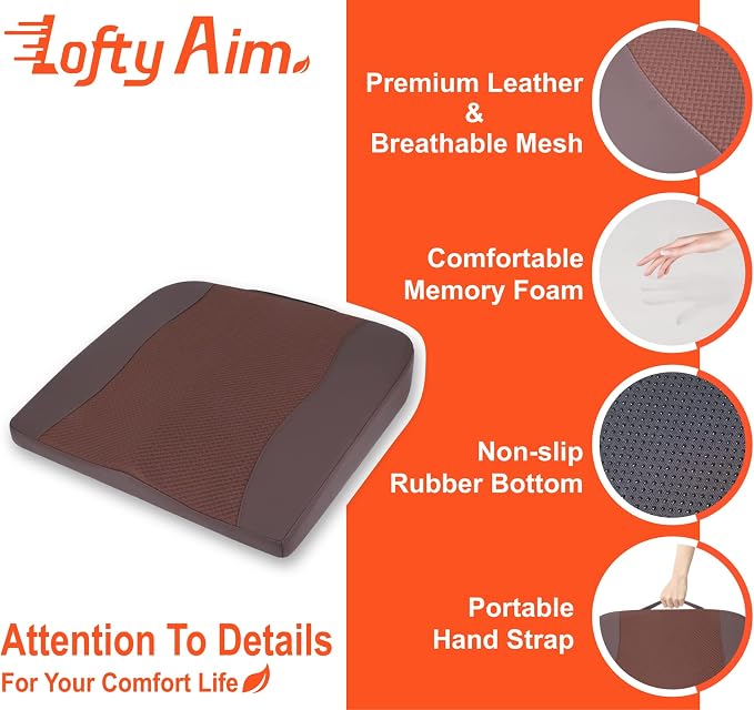 Lofty Aim Car Seat Cushion, Comfort Memory Foam Car Cushions - Image 5