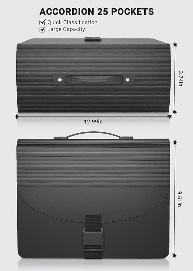 TOPCJ 25 Pockets File Organizer - Image 3