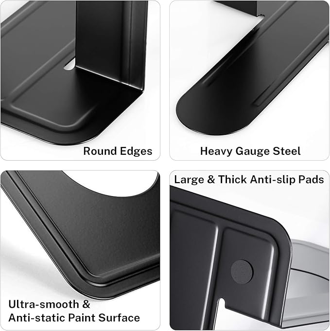 MaxGear 8.5 in Extra Large Heavy Duty Book Ends, Classic Book Stopper - Image 3