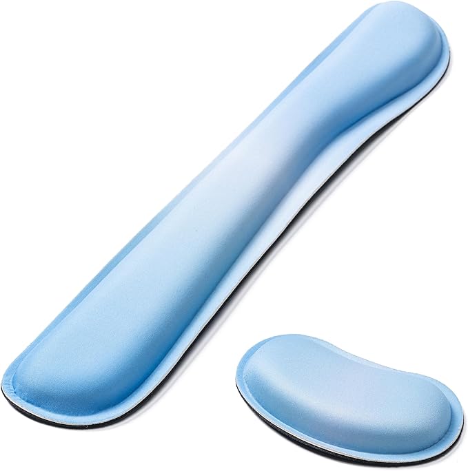 Hoewina Keyboard Wrist Rest, Ergonomic Wrist Rest, Superfine Fabric and Gel by Hoewina