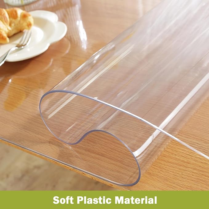 OstepDecor Clear Table Cover Protector 42 x 96 Inch, 1.5mm Thick Plastic Table - Image 3