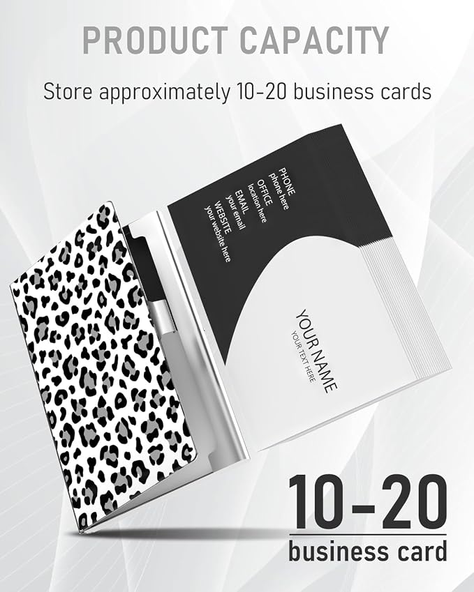 Business Card Metal Slim Organizer, Professional Stainless Steel Square Pocket - Image 2