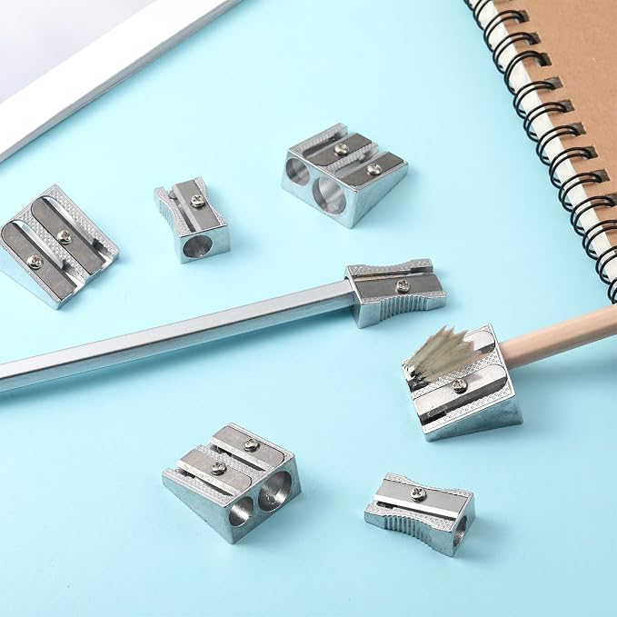 12 Pack Pencil Sharpener 8 Pcs Handheld Double Hole Pencil Sharpener and 4 Pcs - Image 7
