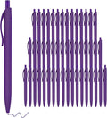 deegtran Pens Bulk, 50 Pack No Bleed Purple Click Pens, Wholesale Retractable by DEEGTRANPENS