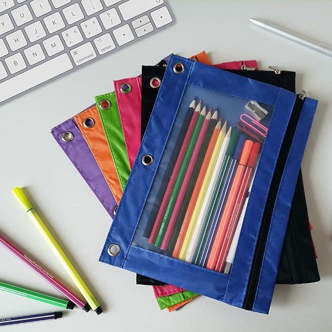 YoeeJob Binder Pouches for 3 Ring Binder, Pencil Pouch Pen Holder Case - Image 3