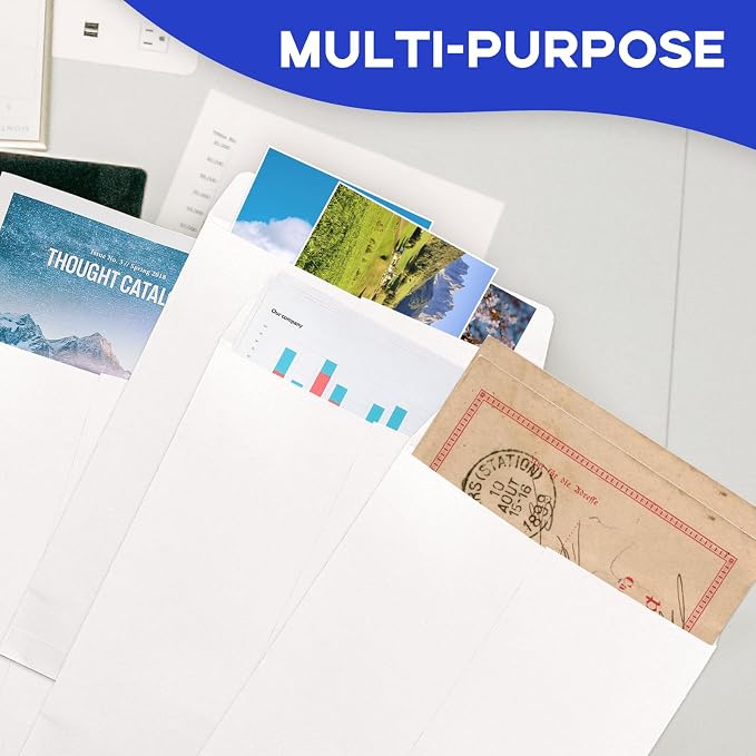 10x13 White Envelopes Self Seal 100 Pack, Goefun 80GSM Paper Security Catalog - Image 5