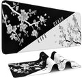DIGSOM Mouse Pad Black and White Cherry Blossom Pattern, 31.5 x 11.8in | XL by DIGSOM