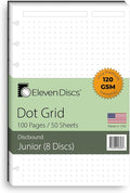 Eleven Discs Discbound Paper, Junior Size Dot Grid Sheets by ElevenDiscs