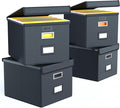 Portable Leather File Organizer Boxes by Huolewa