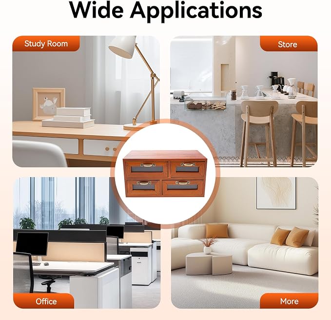 Vintage Wooden Drawers Organizer, 16-Drawer Desktop Storage Box - Image 9