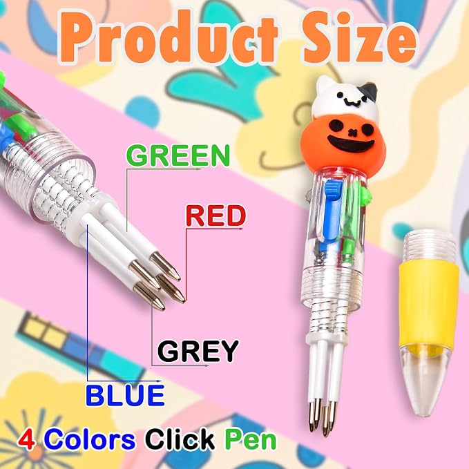 100Pcs Mini Multicolor Pens in One 4-in-1, Cute Pens Bulk - Image 3