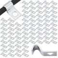 Yaocom 100 Pcs Silver Cable Wire Screw Clips 1/4 Inch, Zinc Plated Steel Clamp by Yaocom