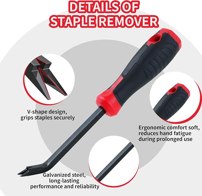 Staple Remover Heavy Duty Upholstery Stapler Remover Tool Staple Puller Lifter - Image 3