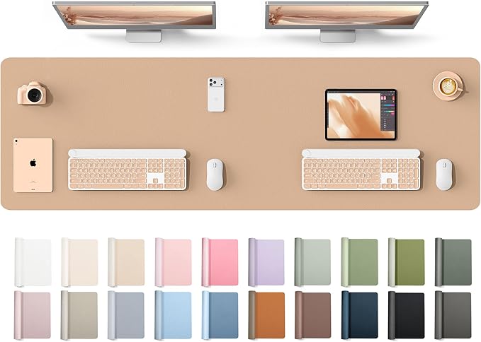YSAGi Leather Desk Protector, Office Mat, Large Mouse Mat, Non-Slip PU Leather by YSAGi