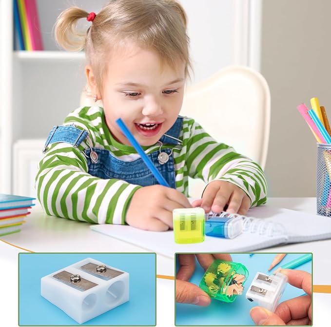 24 Pcs 2 Holes Small Manual Pencil Sharpener - Image 4
