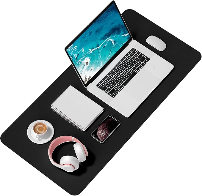 Hsurbtra Desk Pad, 35.5" x 17" PU Leather Desk Mat, XXL Extended Mouse Pad - Image 2