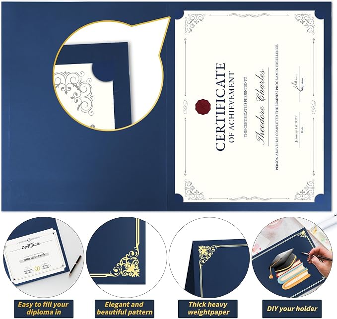 50 Pcs Certificate Holders Bulk, Document Covers - Image 3
