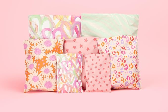 Pretty Package Store Poly Mailer 6x9, 100 Pack, Happy Hearts | Heavy Duty - Image 8