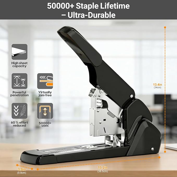 AFMAT Heavy Duty Stapler, 210 Sheet Staplers - Image 4