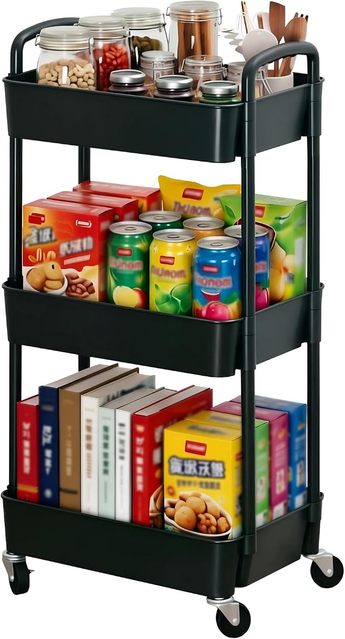 Sywhitta 3-Tier Plastic Rolling Utility Cart by haseverythingyouneed