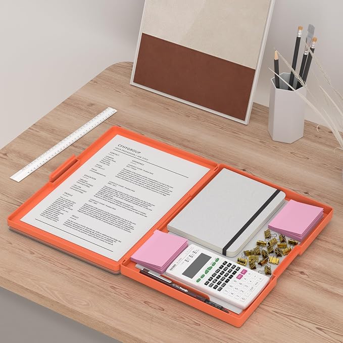 Rimilak Plastic Clipboard with Storage, Side Opening with 2 Compartment - Image 6