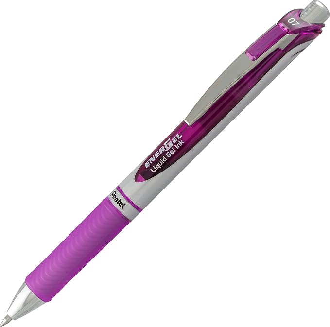 Pentel EnerGel Deluxe RTX Retractable Liquid Gel Pen, Metal Tip, Violet Ink - Image 2