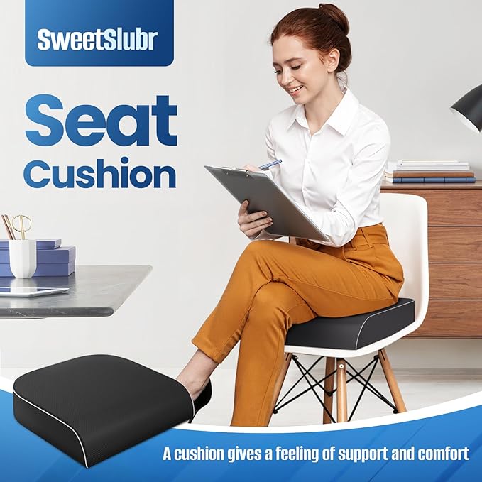 SweetSlubr Seat Cushion for Tailbone Pain Relief, Office Chair Cushion - Image 3