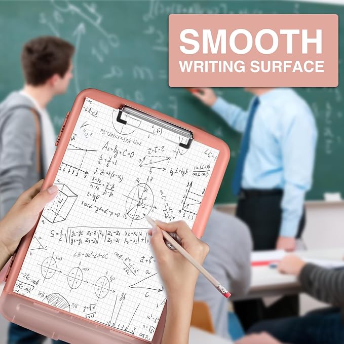 Sooez Clipboard with Storage, Clip Board 8.5 x 11 with Pen Holder, Plastic - Image 6