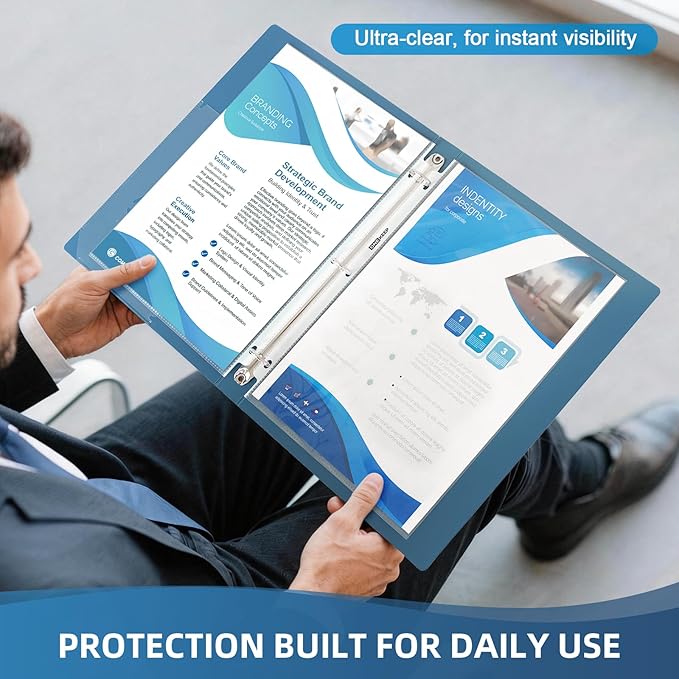 100 Pack Sheet Protectors, Top Loading Reinforced 3-Hole Page | Protectors - Image 6