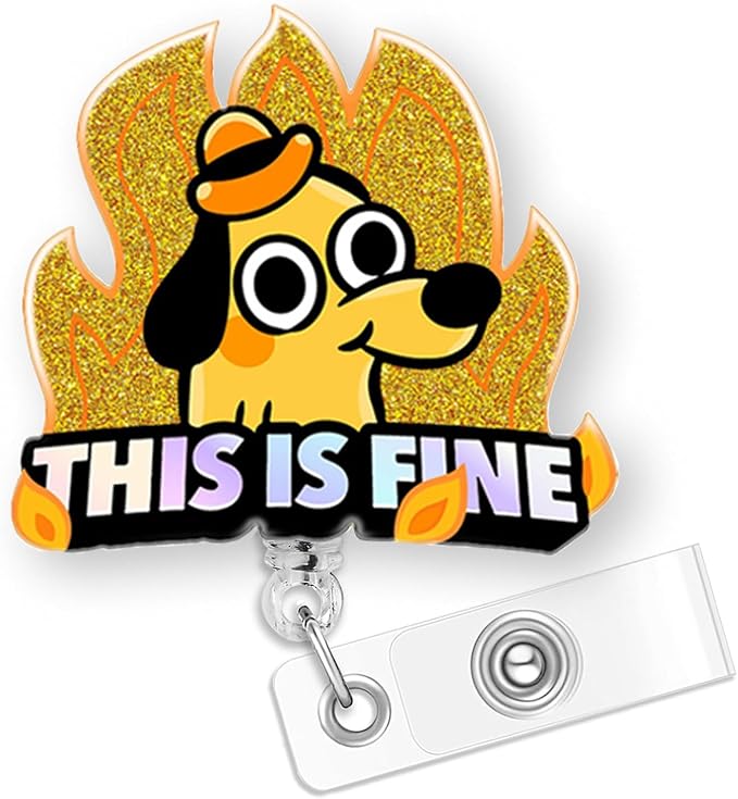 This is Fine Dog Badge Reel Retractable by Bydevia