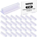 Fulmoon 100 Pcs Sign Holder, Adhesive Base Sign Holders Multiple Uses by Fulmoon