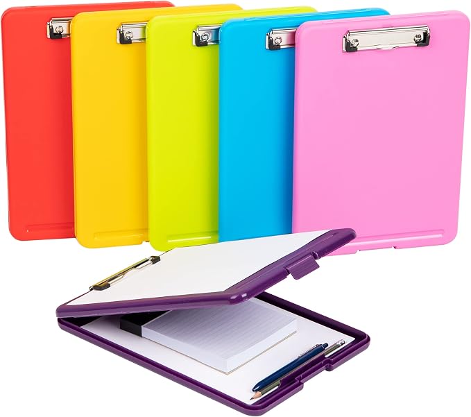 Mind Reader Clipboard with Storage, Nursing Clipboard, 9.25"L x 13.25"W x 1"H by MindReader