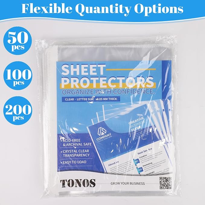50 Pack Sheet Protectors for 3 Ring Binder - Image 9