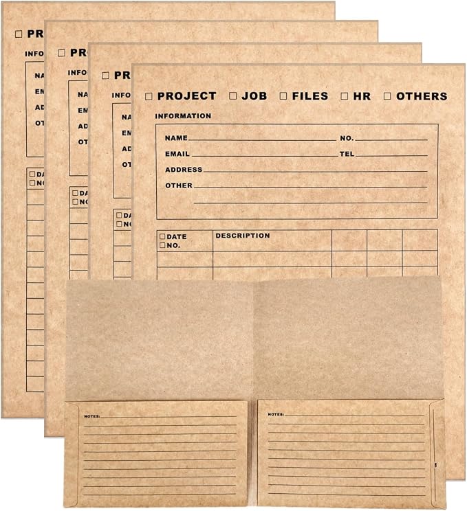 Two-Pocket Classification & Organization Folders | Heavy-Duty Kraft Paper by VistaRise
