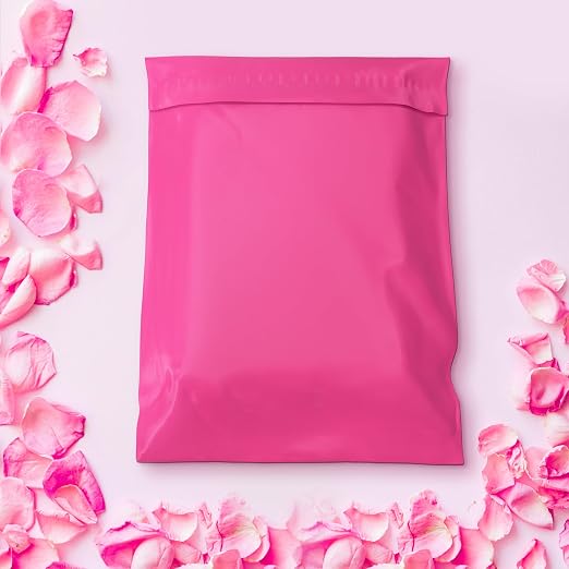 Pink Poly Mailers 14.5x19 100 Pcs, Cute Waterproof Shipping Bags - Image 4