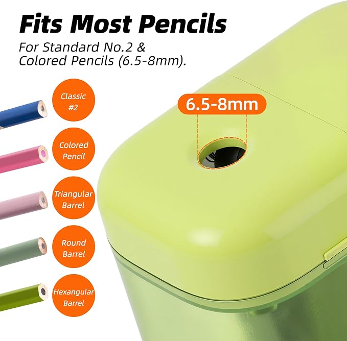 deli Electric Pencil Sharpener, Portable Pencil Sharpener - Image 3