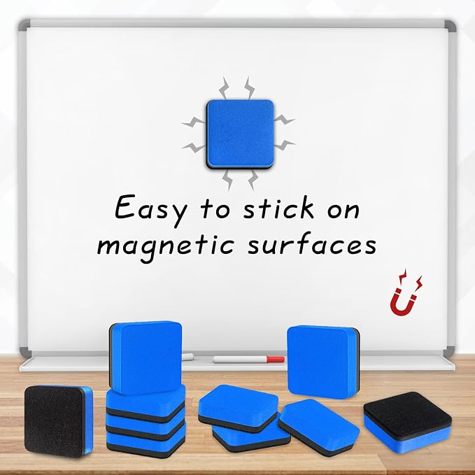 96 Packs Cube Dry Erase Eraser Bulk, Mini Magnetic Whiteboard Eraser, - Image 6