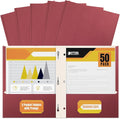 Better Office Products Burgundy Paper 2 Pocket Folders by BetterOfficeProducts