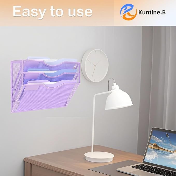 Kuntine.B Wall File Organizer Office Hanging Magazine Holder Wall File Organizer - Image 7
