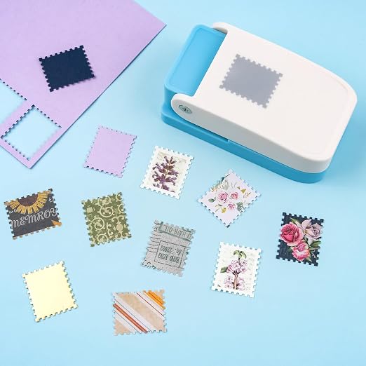 BAOFALI3Pcs Stamp Paper Punch Set |Stamp Punch1x0.8inch | Square Punch1X1 - Image 3