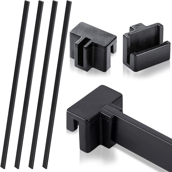 Epakh 12 Pcs PVC Adjustable File Cabinet Rails Set Include 8 Hanging File Rail by Epakh