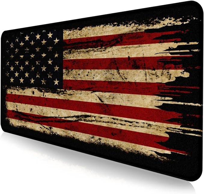 Retro American Flag XL Gaming Mouse Pad by LQFIWSS