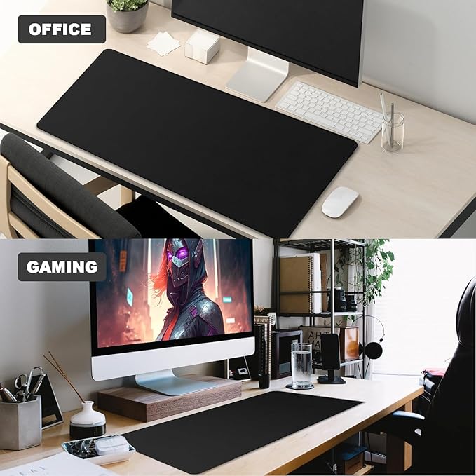 46.9" x 23.5" Waterproof Fabric Desk Pad, Rubber Anti-Slip Base, Stitched Edges - Image 6