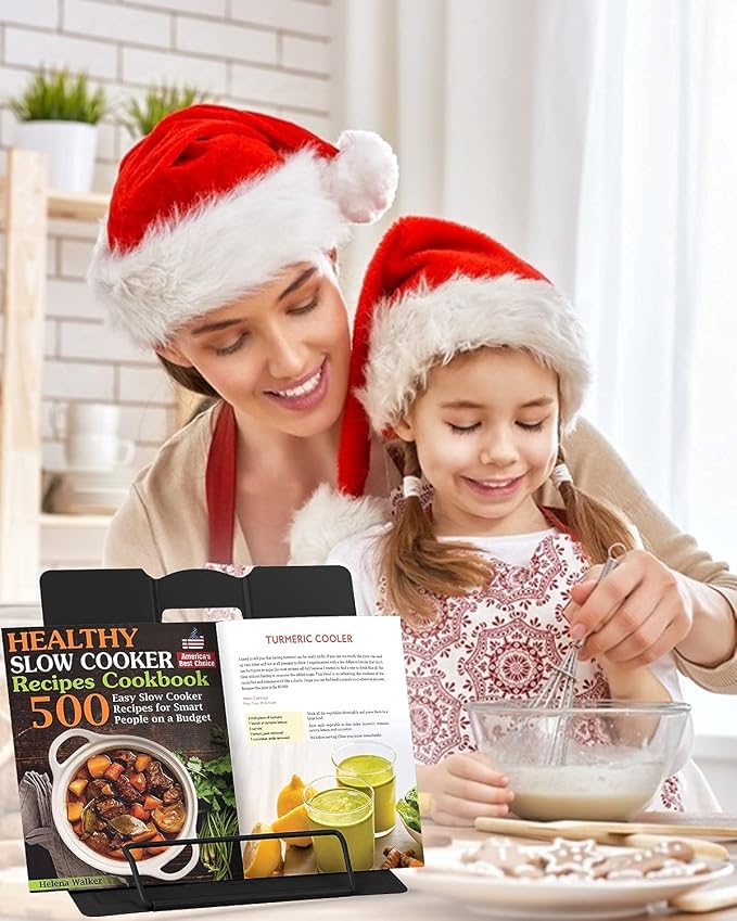 MSDADA 1PC Desk Book Stand Metal Reading Rest Book Holder Adjustable Cookbook - Image 7