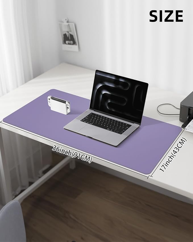 Leather Desk Pad Protector, Desk Mat, Large Mouse Pad, Non-Slip Desk Pad - Image 5